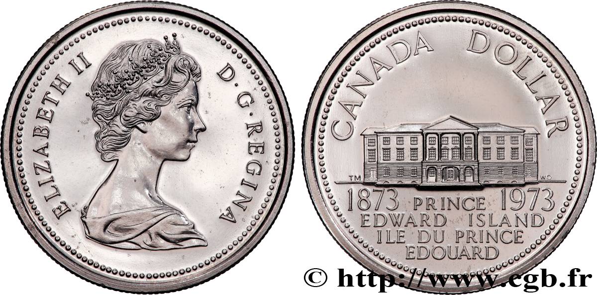 KANADA 1 Dollar Proof Île du Prince Édouard 1973  fST 