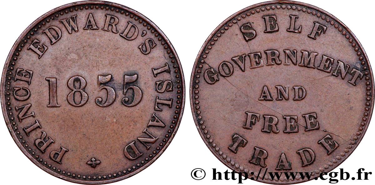 CANADA 1/2 Penny token Prince Edward Island 1855  BB 