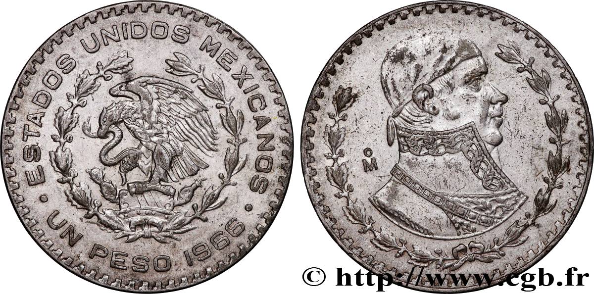 MESSICO 1 Peso Jose Morelos y Pavon 1966 Mexico q.SPL 