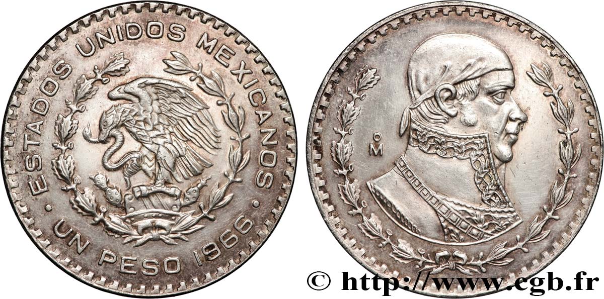 MEXIKO 1 Peso Jose Morelos y Pavon 1966 Mexico fVZ 