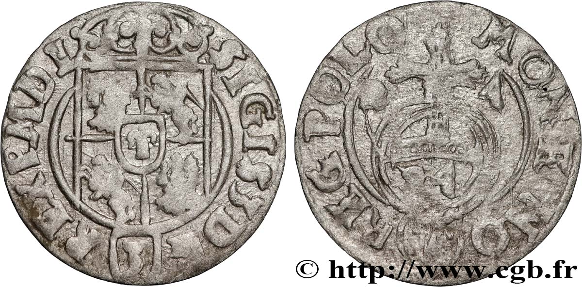 POLOGNE - ROYAUME DE POLOGNE - SIGISMOND III VASA 1 Półtorak / 3 Polker / 1/24 Thaler Sigismond III Vasa 1621 Cracovie TB+ 