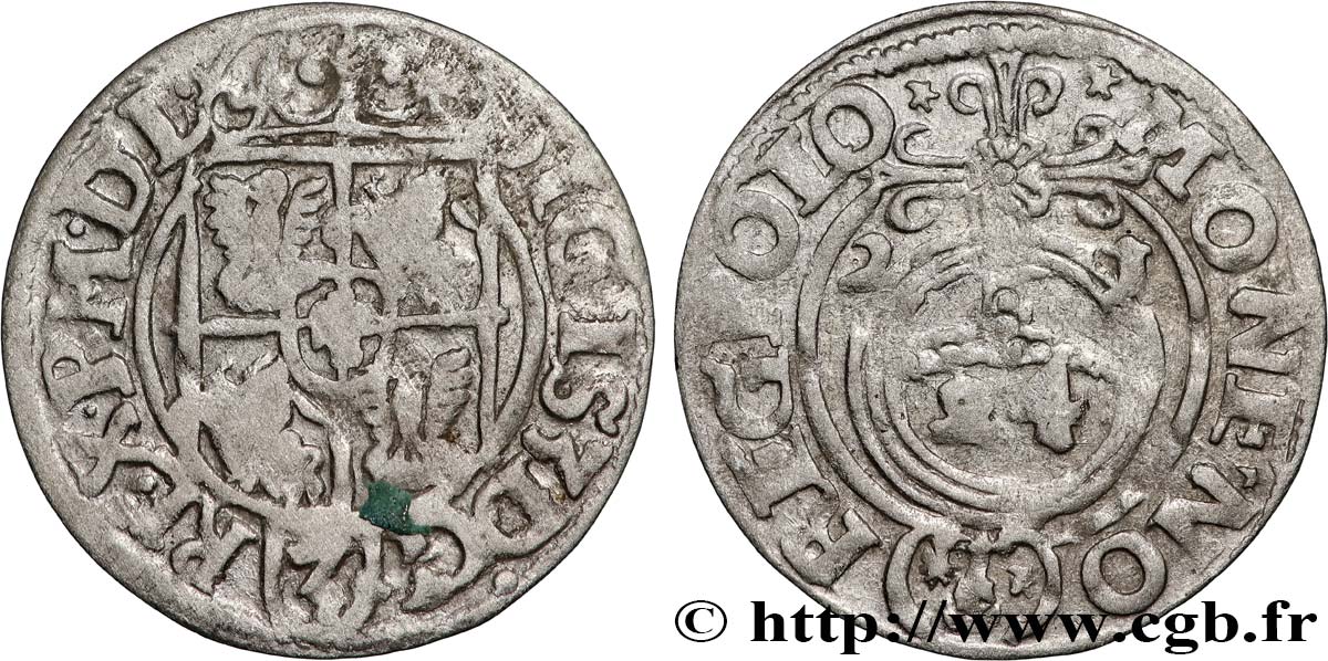 POLOGNE - ROYAUME DE POLOGNE - SIGISMOND III VASA 1 Półtorak / 3 Polker / 1/24 Thaler Sigismond III Vasa 1621 Cracovie TB+ 