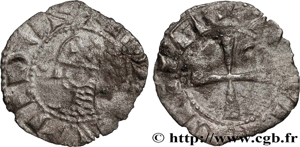 CRUSADES - PRINCIPALITY OF ANTIOCHUS - BOHEMOND III Denier n.d. Antioche F 