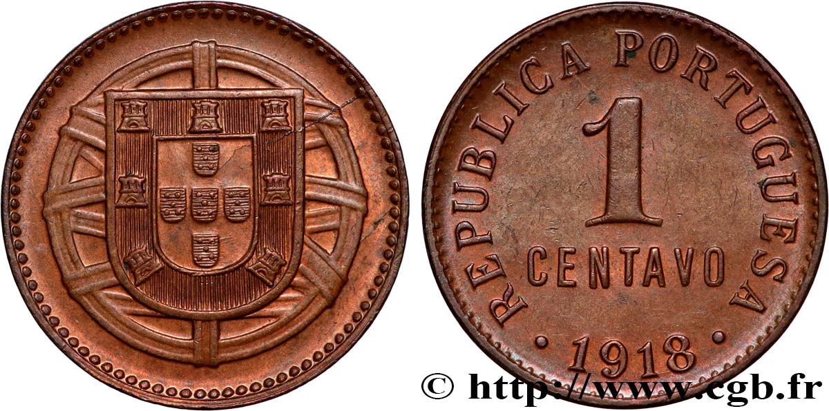 PORTUGAL 1 Centavo 1918  SUP 