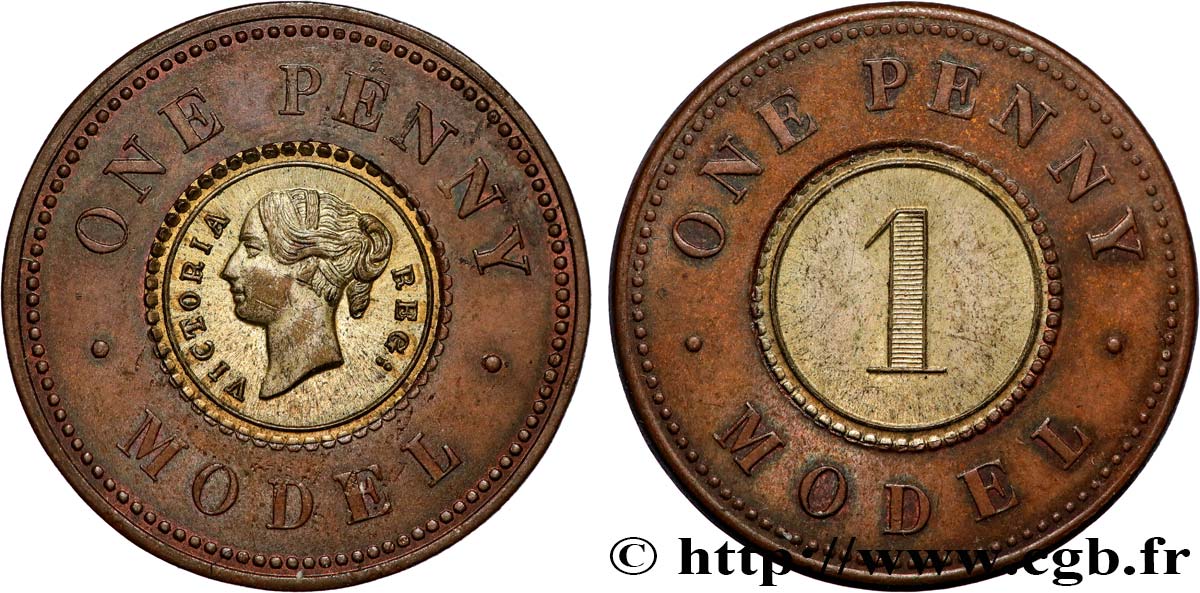 GREAT BRITAIN - VICTORIA 1 Penny Model n.d. Londres AU 