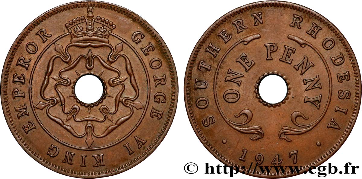 SOUTHERN RHODESIA 1 Penny Georges VI 1947 Londres AU 