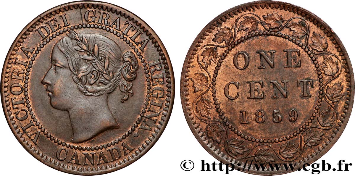 CANADA 1 Cent Victoria 1859  SUP 