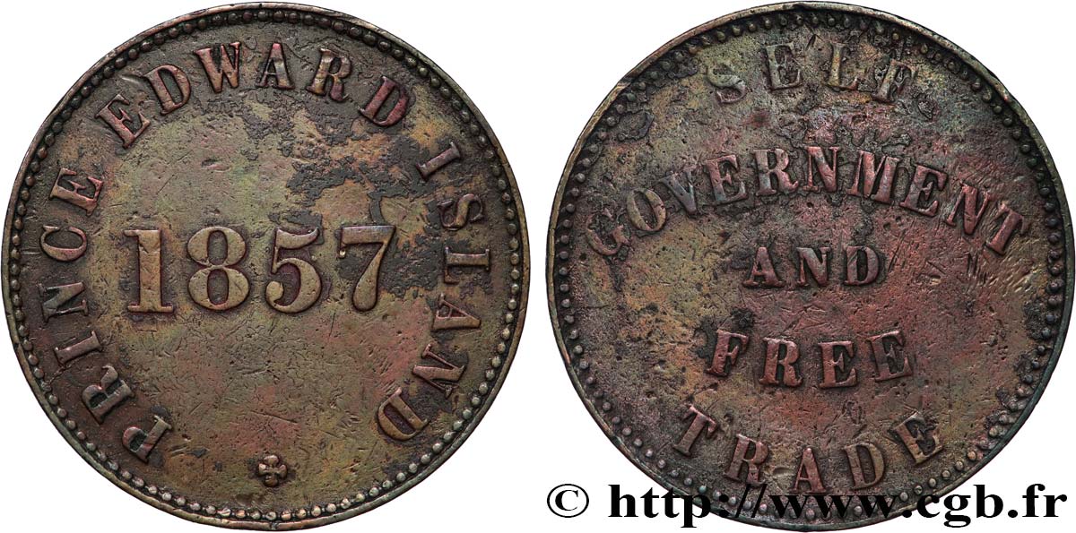 KANADA 1/2 Penny token Prince Edward Island 1857  fSS 