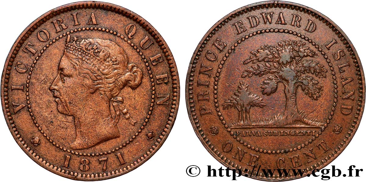 ISOLA DEL PRINCIPE EDOARDO 1 Cent Victoria 1871  q.BB 