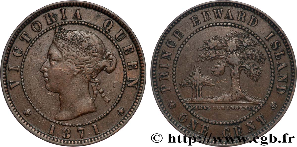 ÎLE-DU-PRINCE-ÉDOUARD 1 Cent Victoria 1871  TTB 