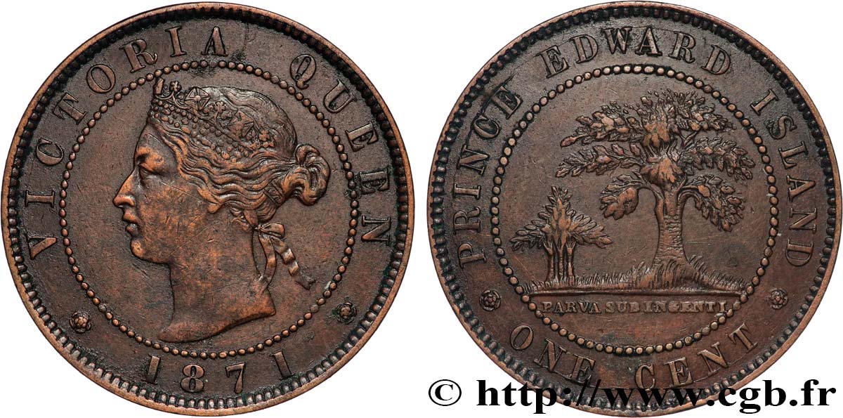 PRINCE-EUDARD-INSEL 1 Cent Victoria 1871  SS 