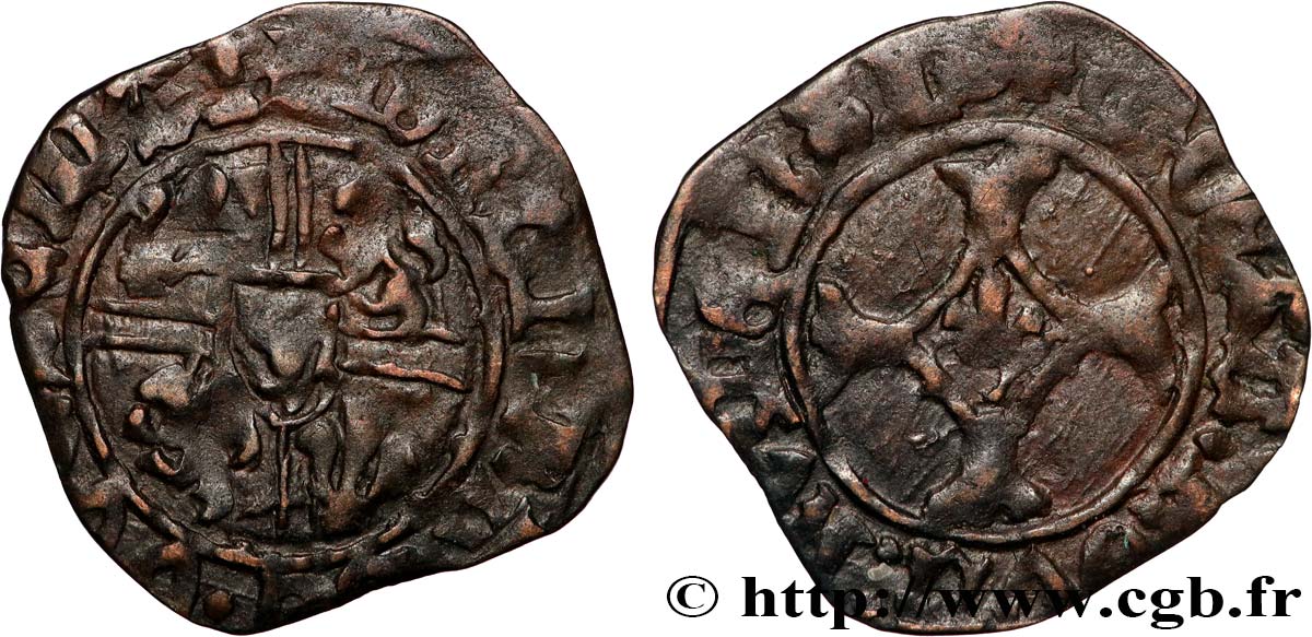 BÉLGICA - SEÑORÍO DE RUMIGNY - JEANNE DE WESEMAEL 2 Mites n.d.  BC+ 