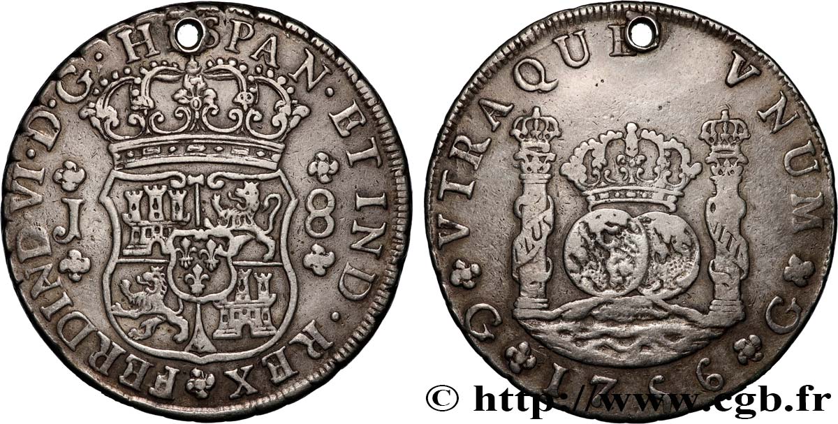 GUATEMALA - FERDINAND VI 8 Reales 1756/5 1756 Guatemala TTB 