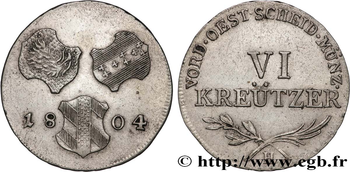 ALEMANIA - AUSTRIA ANTERIOR 6 Kreuzer Vorderoesterreich 1804 Günzburg EBC 