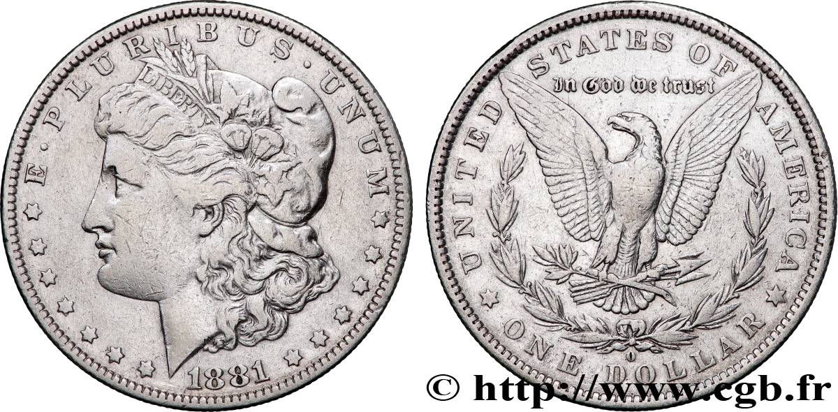 UNITED STATES OF AMERICA 1 Dollar Morgan 1881 Nouvelle-Orléans XF 