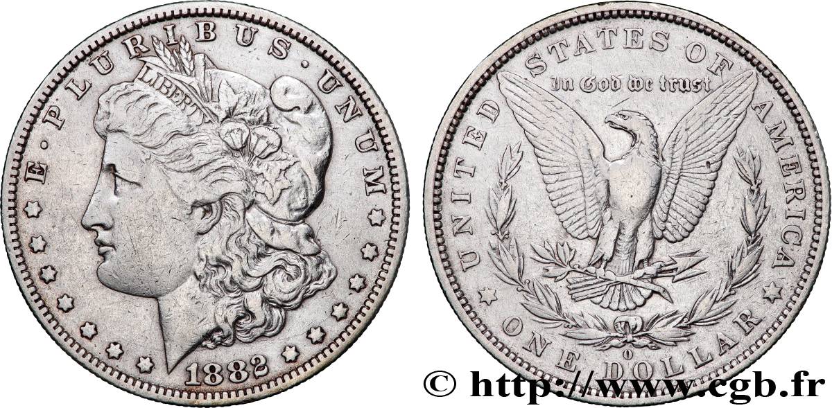 ÉTATS-UNIS D AMÉRIQUE 1 Dollar Morgan 1882 Nouvelle-Orléans TTB 