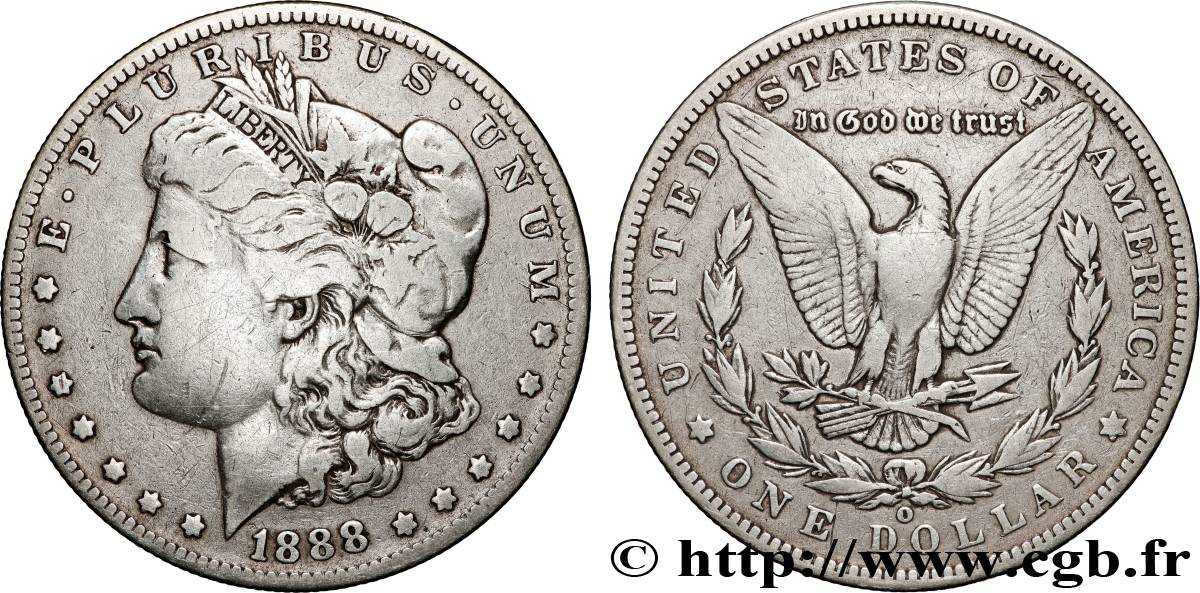 ESTADOS UNIDOS DE AMÉRICA 1 Dollar type Morgan 1888 Nouvelle-Orléans - O BC+ 