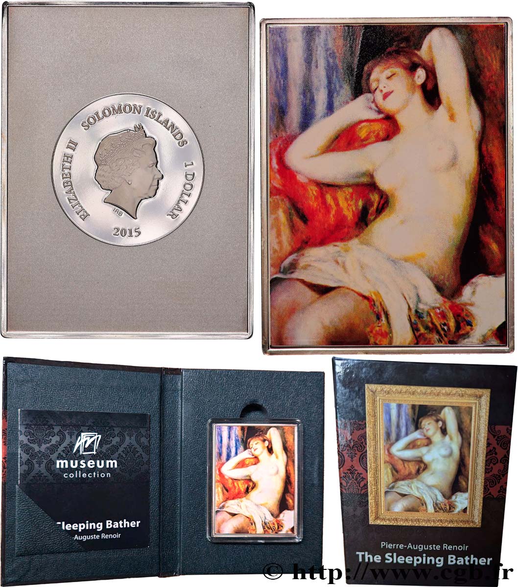 ÎLES SALOMON 1 Dollar Proof La Baigneuse endormie 2015 