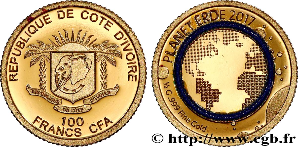 COTE D IVOIRE 100 Francs CFA Proof  2017  FDC 