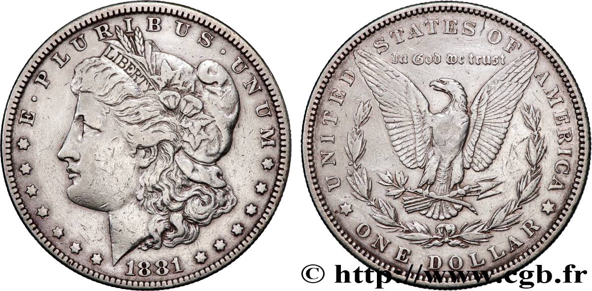 UNITED STATES OF AMERICA 1 Dollar Morgan 1881 Philadelphie XF 