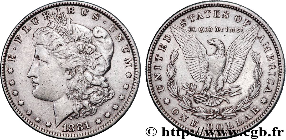 VEREINIGTE STAATEN VON AMERIKA 1 Dollar Morgan 1881 Philadelphie SS 