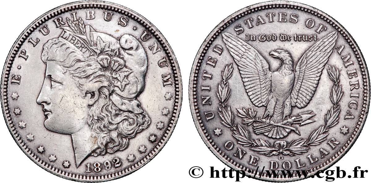 ÉTATS-UNIS D AMÉRIQUE 1 Dollar Morgan 1892 Nouvelle-Orléans TTB 