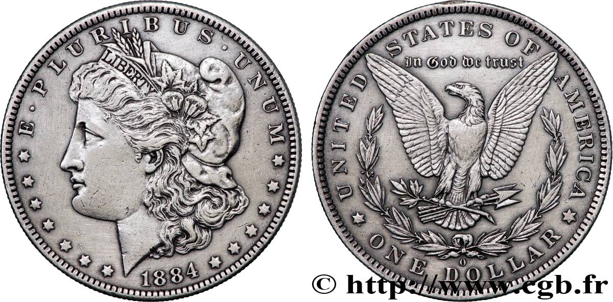 ESTADOS UNIDOS DE AMÉRICA 1 Dollar Morgan 1884 Nouvelle-Orléans MBC+ 