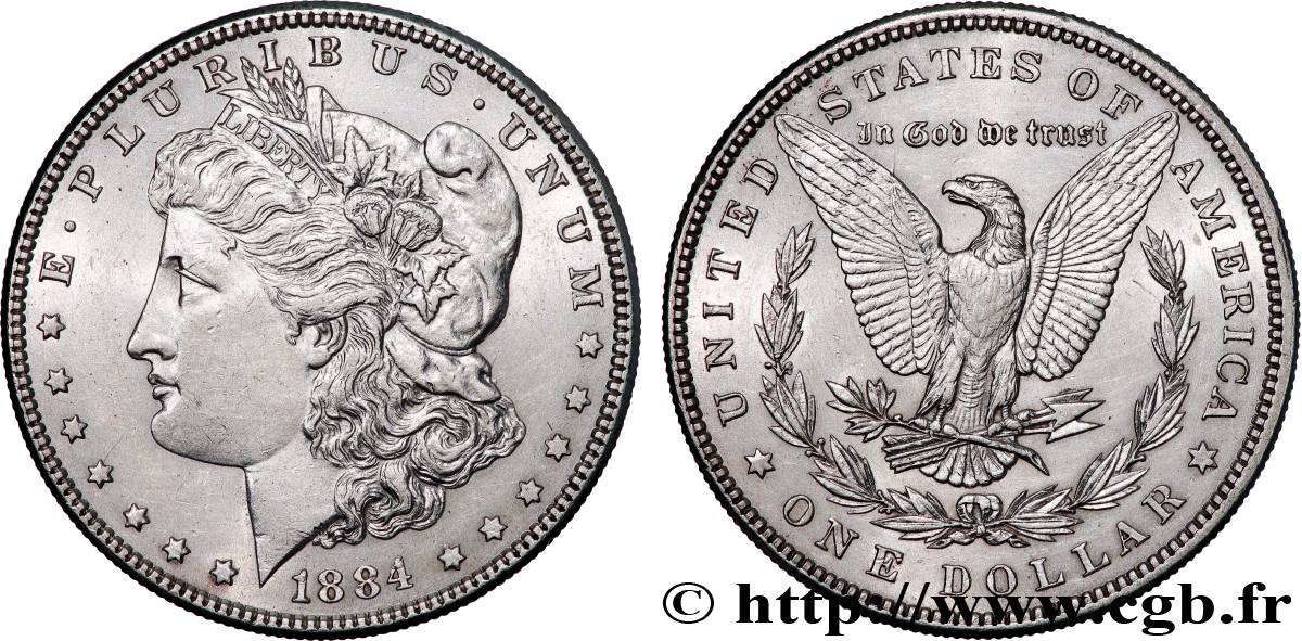 UNITED STATES OF AMERICA 1 Dollar Morgan 1884 Philadelphie AU 
