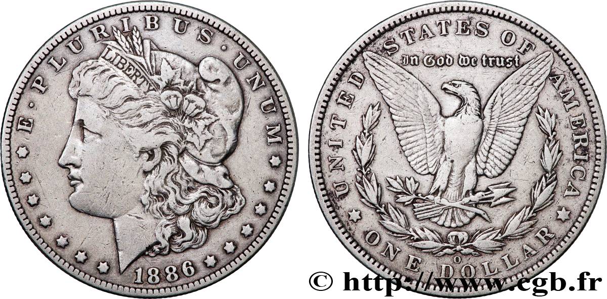 ÉTATS-UNIS D AMÉRIQUE 1 Dollar Morgan 1886 Nouvelle-Orléans TTB 