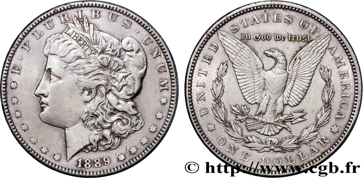 ÉTATS-UNIS D AMÉRIQUE 1 Dollar Morgan 1889 Philadelphie TTB+ 