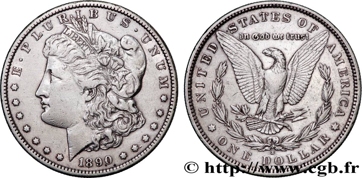 UNITED STATES OF AMERICA 1 Dollar type Morgan 1890 San Francisco - S XF 