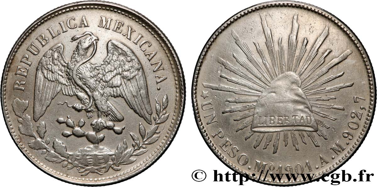 MEXIKO 1 Peso 1901 Mexico fVZ 