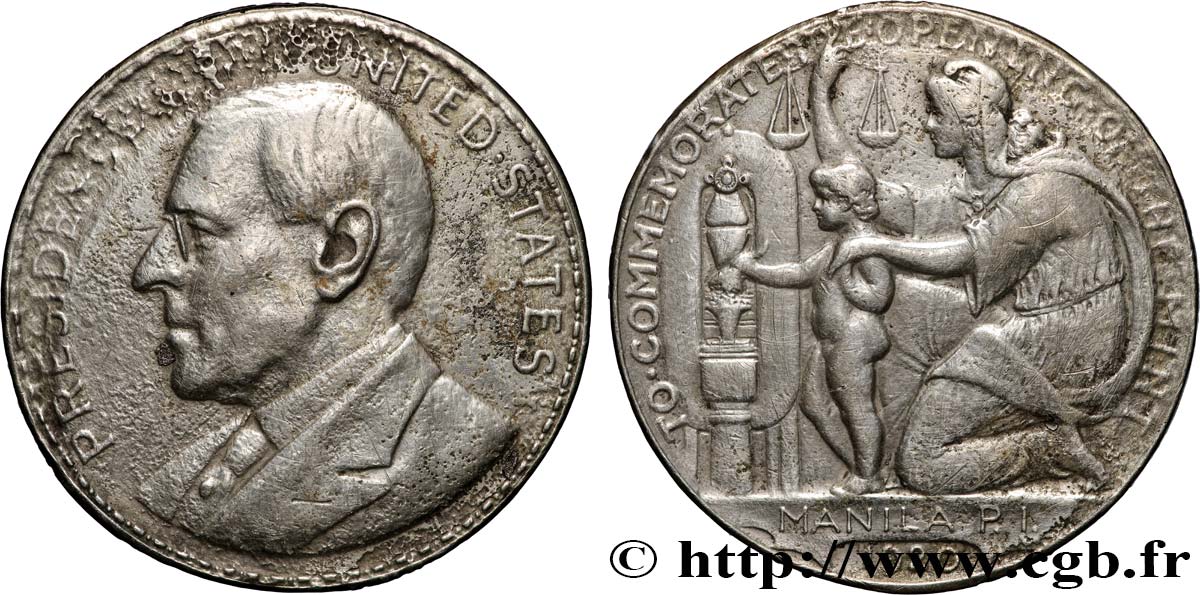 PHILIPPINES 1 Dollar président Wilson - ouverture de l’atelier de Manille 1920 Manille VF 