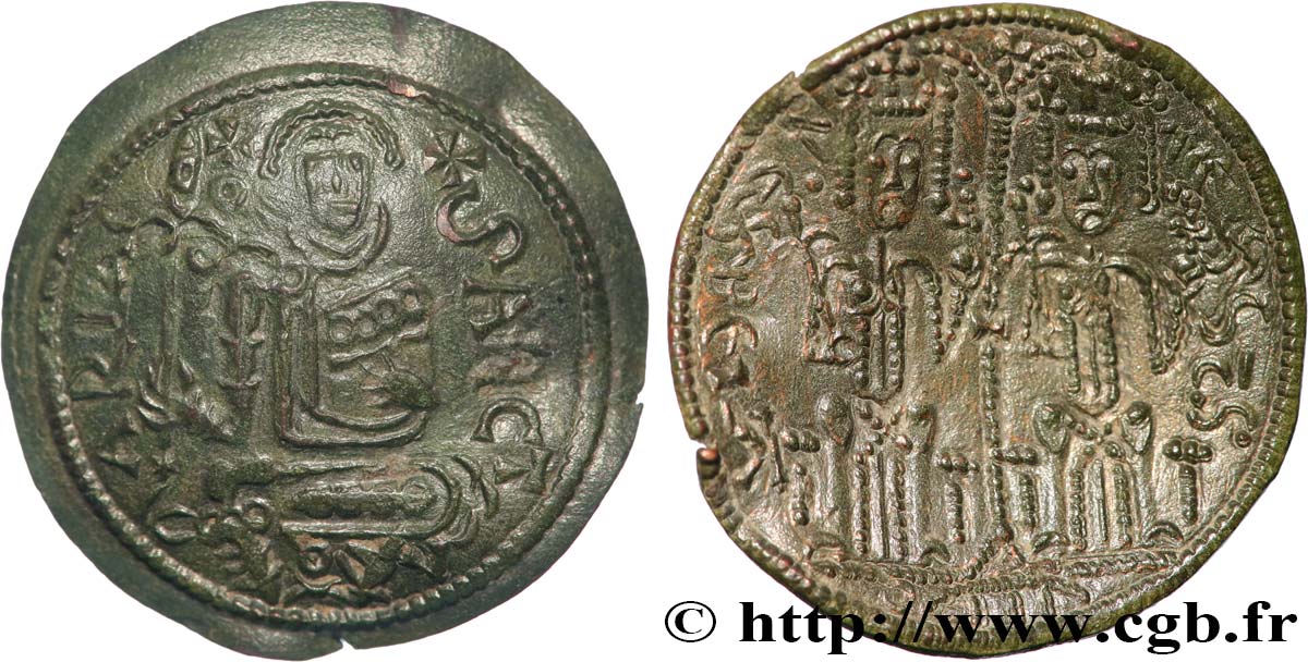 HUNGARY - HUNGARIAN KINGDOM - BELA III Follis c. 1173-1196 Buda AU 