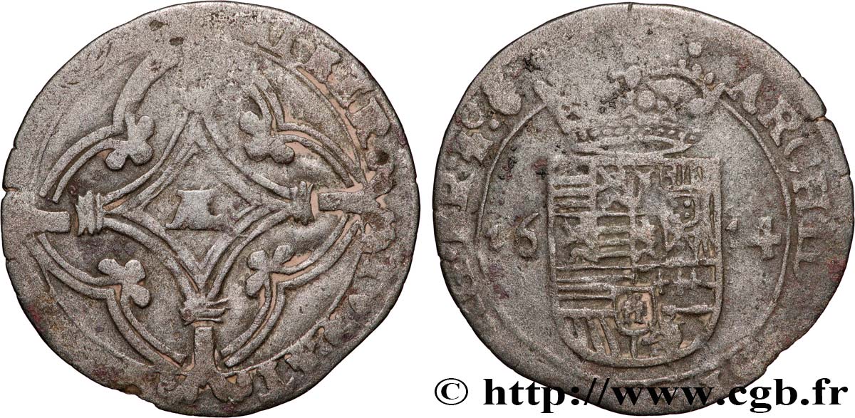 SPANISH LOW COUNTRIES - TOURNAI - ALBERT AND ISABELLE Patard 1614 Tournai VF 