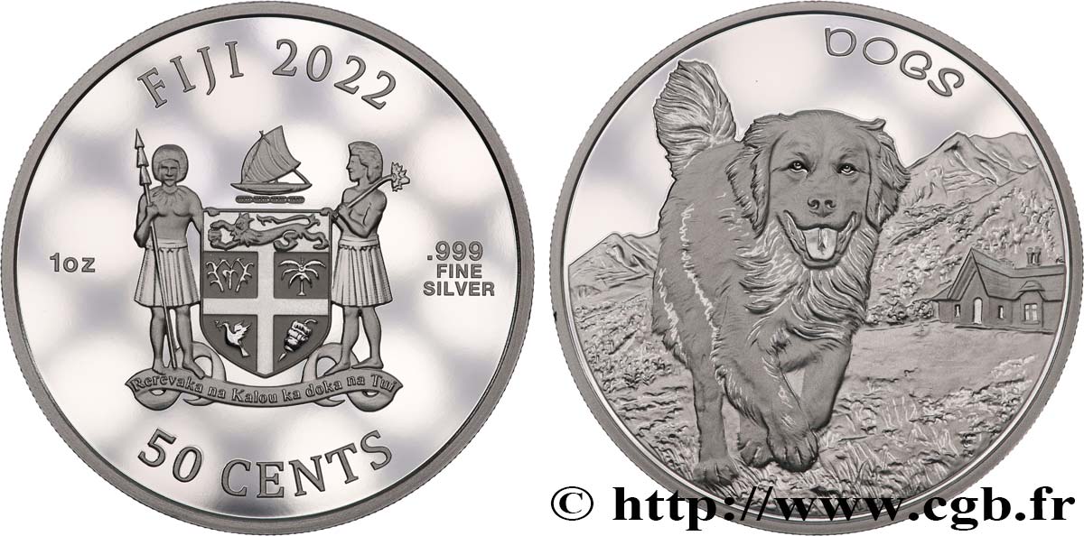 SILVER INVESTMENT 1 Oz - 50 Cents Chien 2022  MS 