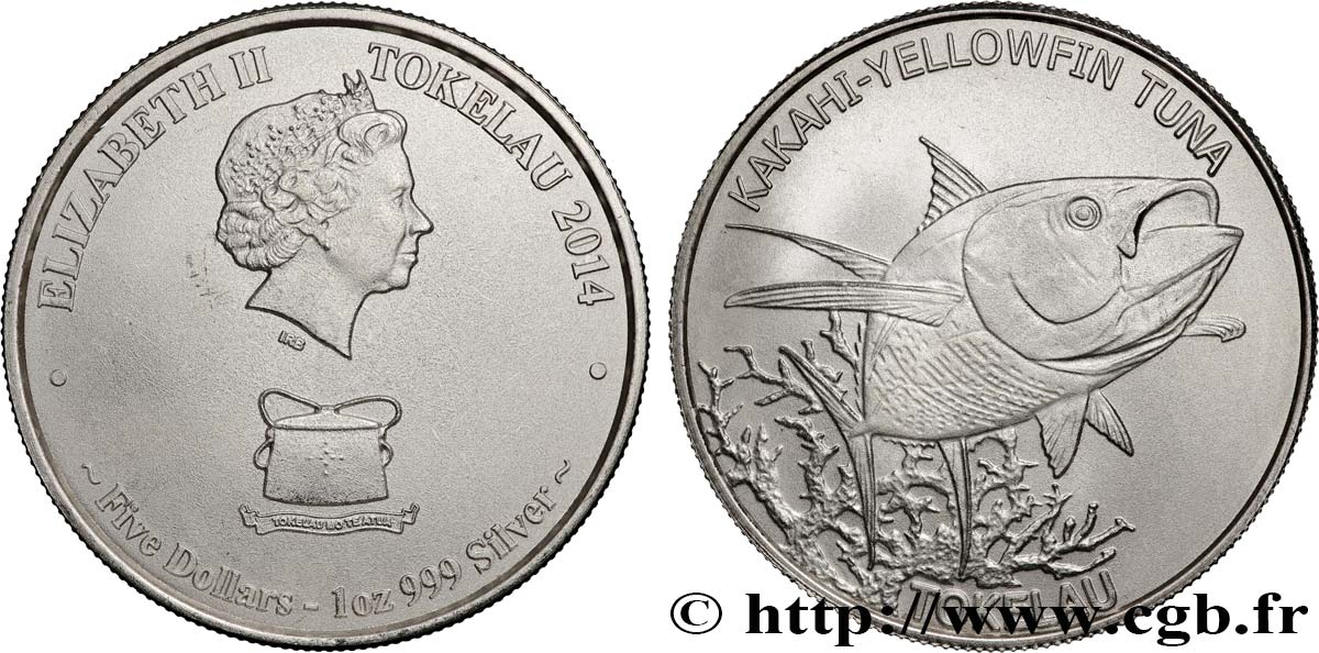 PLATA INVERSIÓN 1 Oz - 5 Dollars Thon 2014  SC 