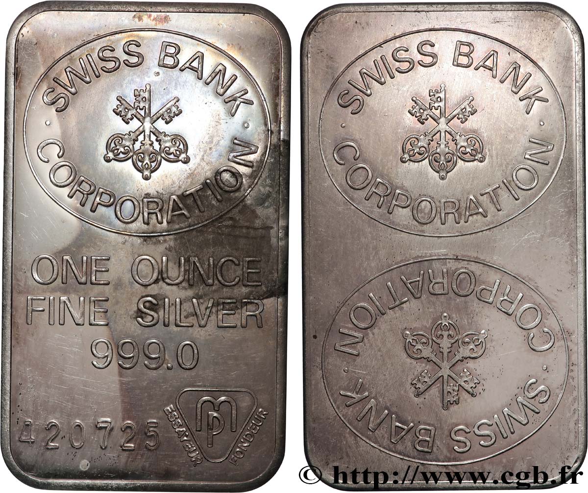 SILBER-INVESTMENT Lingotin de 1 once - ARGENT 999 - Suisse n.d. s.l. fST 