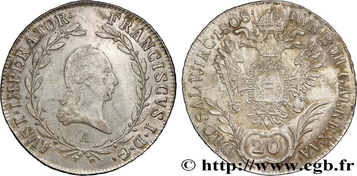 AUSTRIA 20 Kreuzer François Ier  1808 Vienne AU 