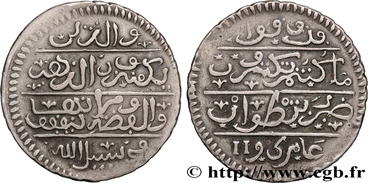 MOROCCO - (SIDI) MOHAMMED III Mitqal (10 Dirhems) AH 1195 (1781) Tétouan XF 