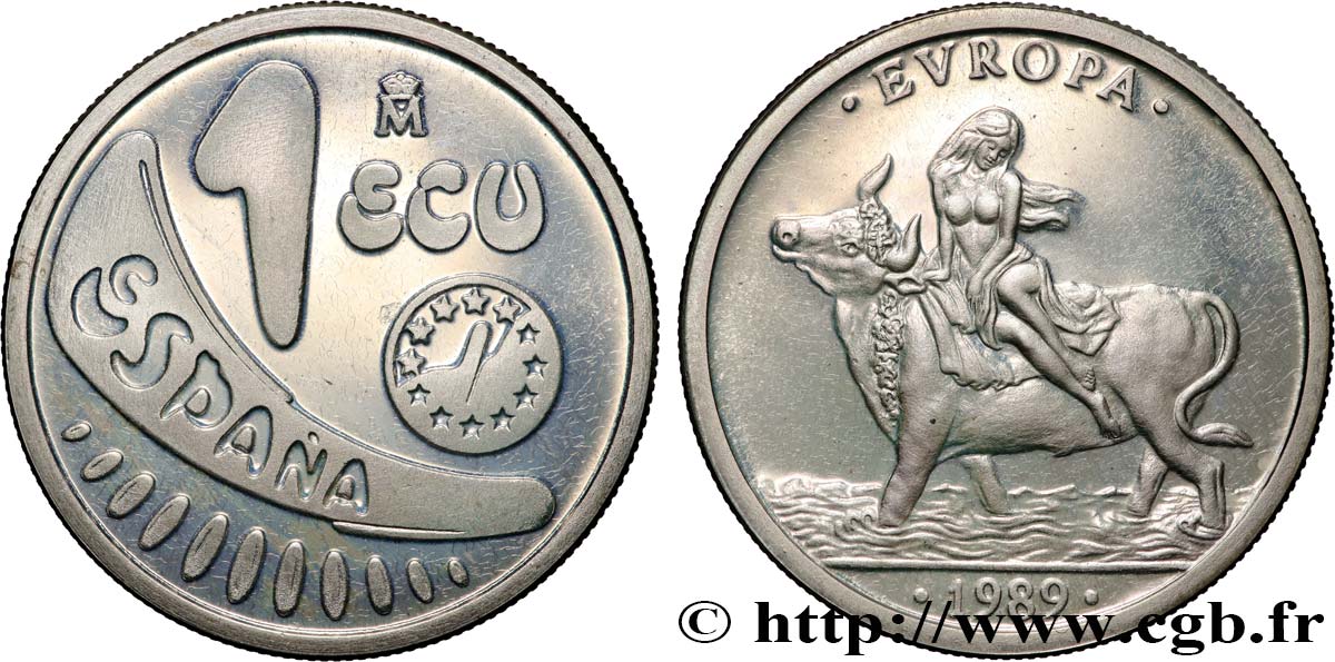 ESPAGNE 1 Ecu Europa 1989  SPL 