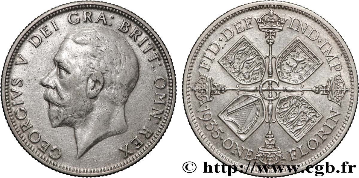 ROYAUME-UNI 1 Florin Georges V 1935  TTB+ 