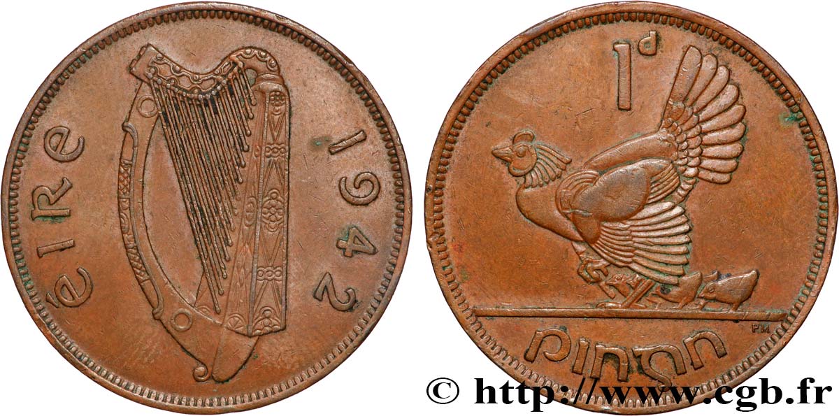 IRELAND REPUBLIC 1 Pingin Eire 1942  AU 