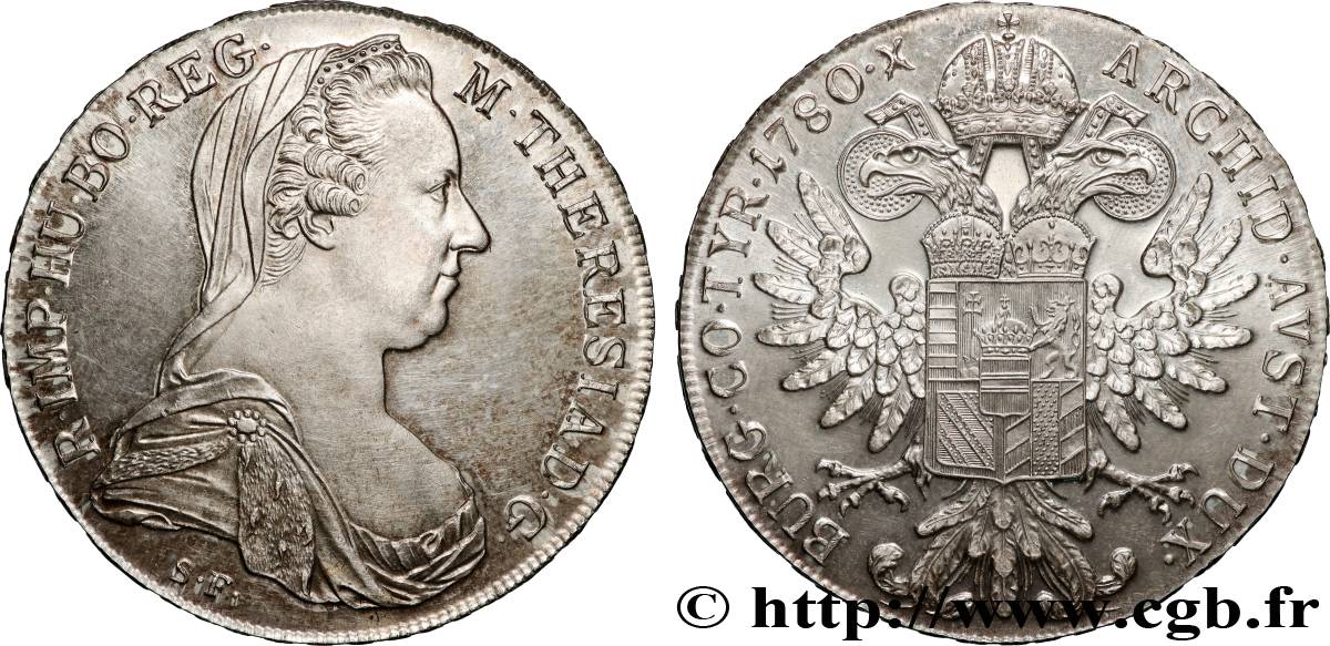 AUTRICHE 1 Thaler (REFRAPPE) Marie-Thérèse 1780 Vienne SPL 