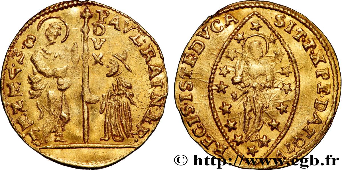 ITALIEN - VENEDIG - PAOLO RENIER (129. doge) Sequin ou zecchino n.d. Venise fVZ 