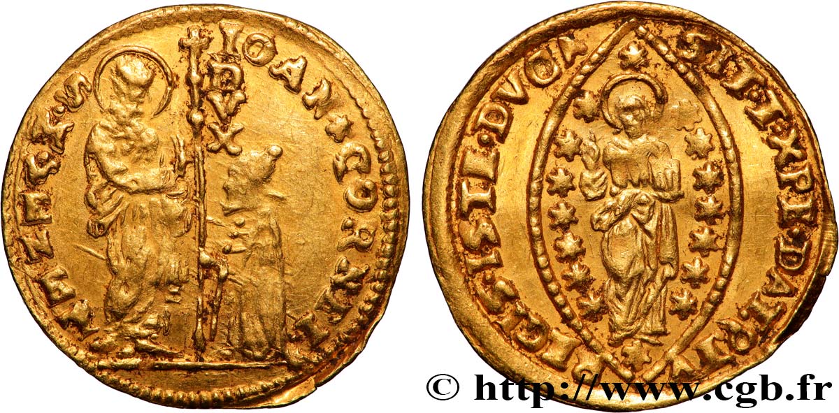 ITALIE - VENISE - GIOVANNI II CORNER (111e doge) Zecchino (Sequin) n.d. Venise AU 