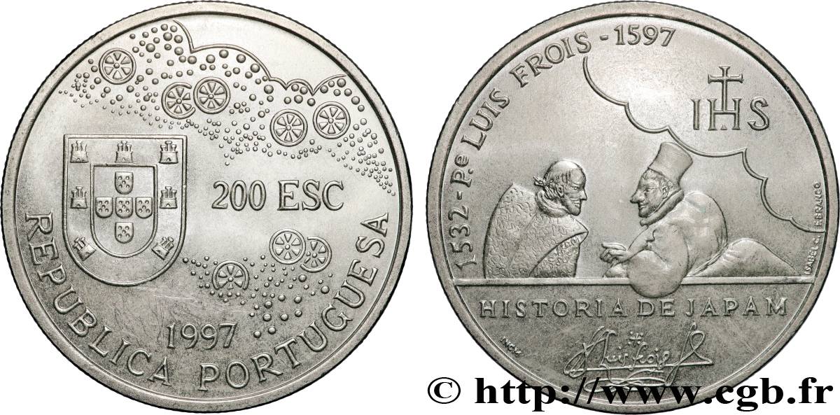 PORTUGAL 200 Escudos Jésuite Luís Fróis 1997 Lisbonne SUP 