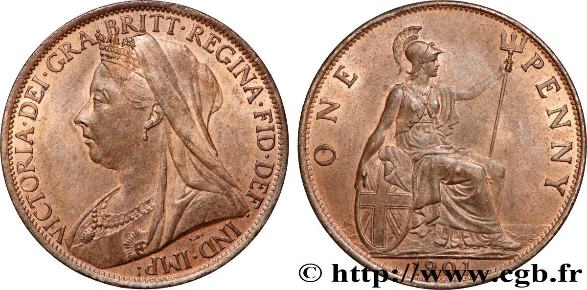 UNITED KINGDOM 1 Penny Victoria 1901  AU 