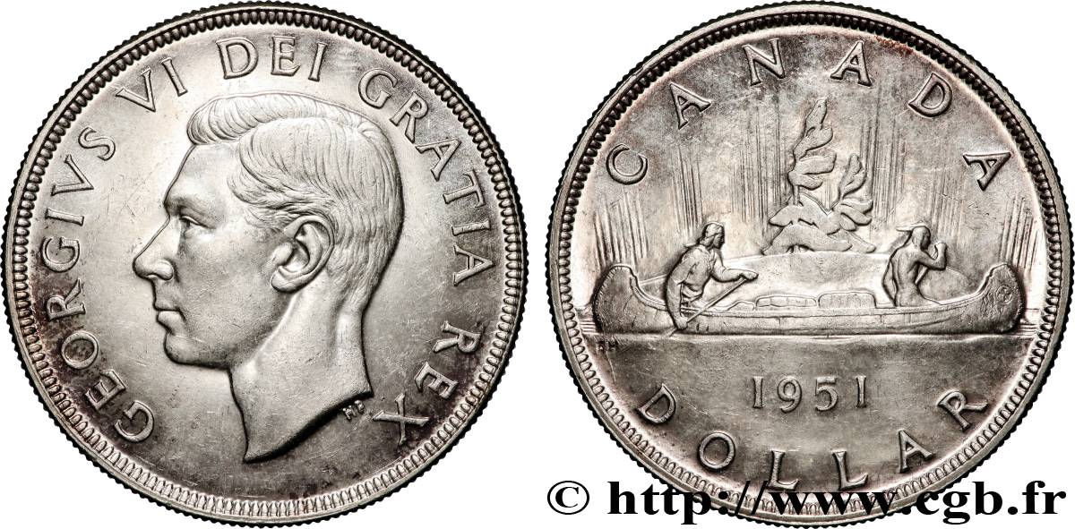 CANADA 1 Dollar Georges VI 1951  SUP 