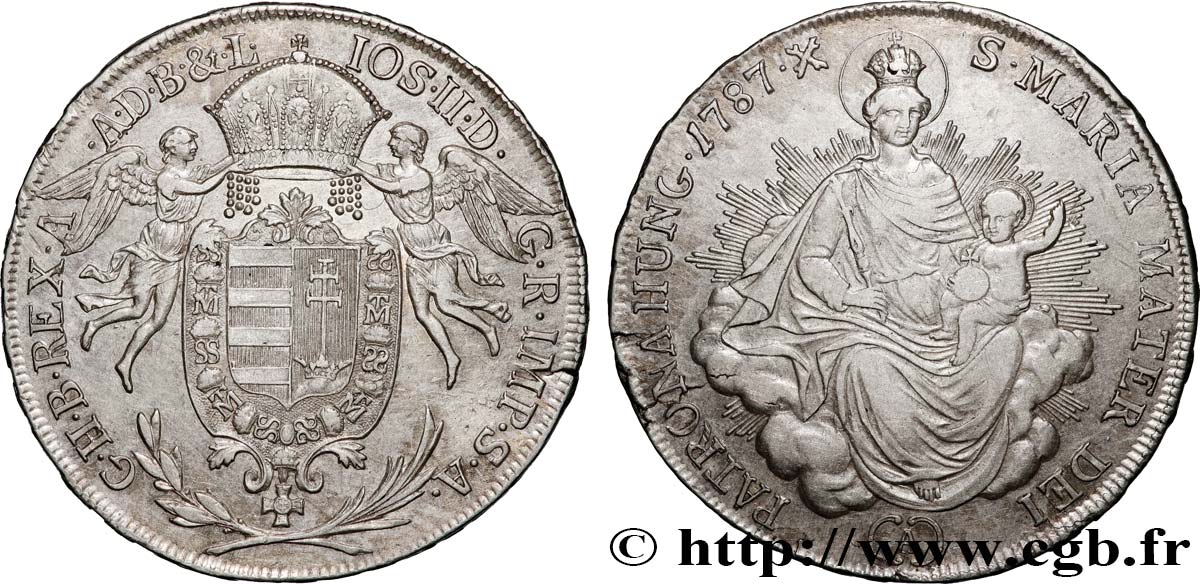 HUNGARY 1/2 Thaler 1789 Vienne AU 